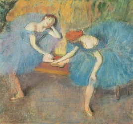 Due Ballerine a Riposo o, Ballerine in Blu, c.1898